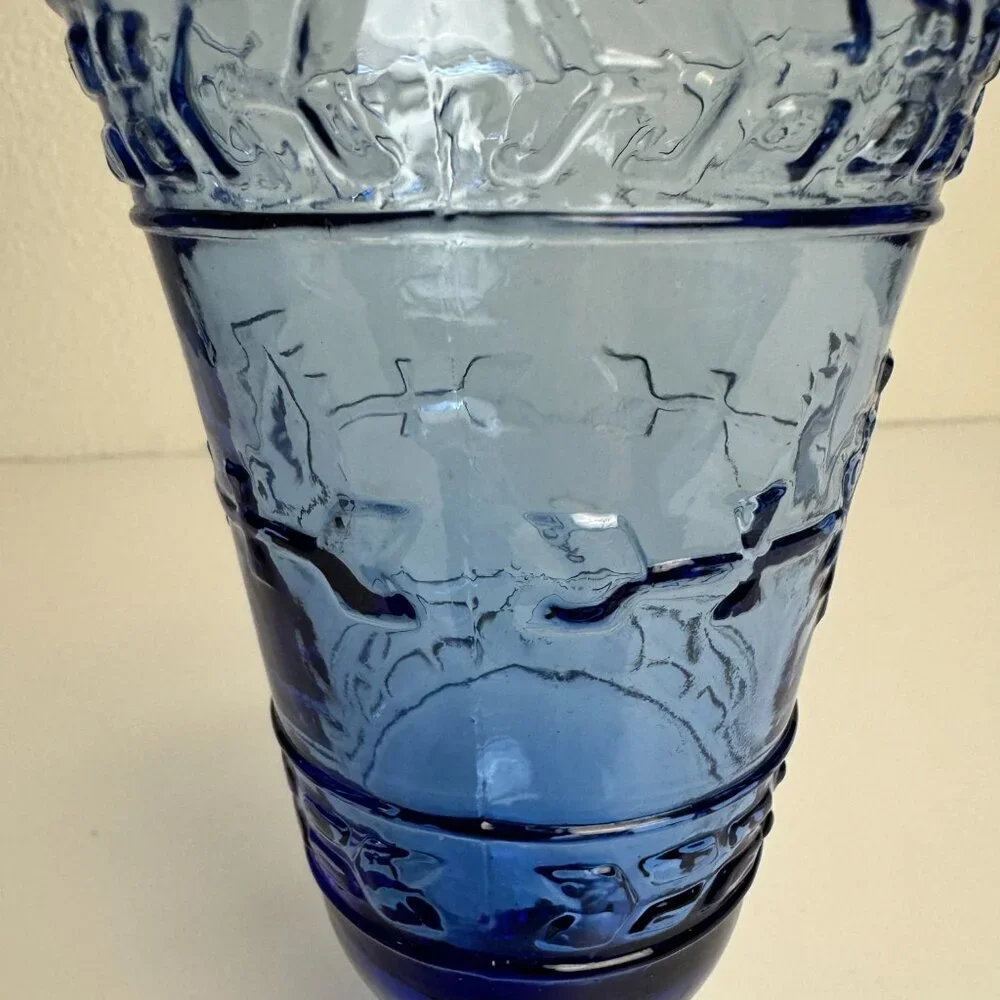 Vintage Blue Wine Glass Goblet